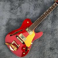 ราคา Custom Shop WhiteFender Telecaster Semi Hollow Body กีตาร์ไฟฟ้า F Hole Body Gold B500 Tremolo Bridge (15461243673)