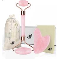 ราคา MAKADY Rose Quartz Face Roller Gua Sha ลูกกลิ้งหินและกัวซานวดหน้า เครื่องมือเสริมความงามจากหินโรสควอตซ์แท้ 100 สำหรับนวดหน้า เครื่องมือบำรุงผิวหน้าทางแ (16952660885)