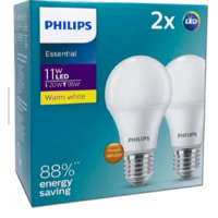 ราคา Philips หลอดไฟฟิลิปส์ Essential LED Bulb 11W ชุดสุดคุ้ม ยกลัง Pack 12 ดวง (19607723177)