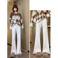 ราคา SEZO กางเกงขาบานขนาดไมโครขาบานเสื้อผ้าแฟชั่นสไตล์เกาหลี (21257255085)