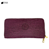 ราคา THAILEATHERGOODS กระเป๋าสตางค์หนังวัวแท้ ลายหนังช้าง ทรงยาว กระเป๋าตังค์ ซิปรอบคู่ (14324169695)