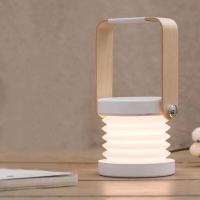 ราคา โคมไฟ LED พกพา โคมไฟตั้งโต๊ะ แบบพับเก็บได้ มีสายชาร์จ USB (7390173837)