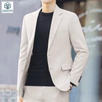 ราคา ARROYO ชุดสูทลำลองสำหรับผู้ชายเสื้อสูททรงสลิมฟิตสไตล์เกาหลีสีพื้นอินเทรนด์เสื้อสูททางการธุรกิจสีดำ (14381000500)