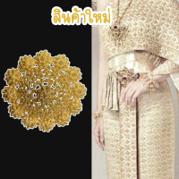 ราคา หัวเข็มขัด เข็มกลัดพลอยสีขาวทองล้วน ไซร์พิเศษ (14875858096)