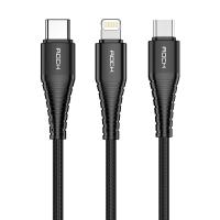 ราคา ROCK A1 3in1 สายชาร์จเร็ว 3A สายชาติเร็ว type c สายชาร์จไอโฟน USB to M L C Charge Data Cable สายชาร์จ120cm อัลอัลลอยด์ สายถัก ไม่พันกัน (21101491684)