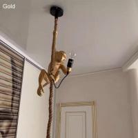 ราคา ไฟนางฟ้า ไฟปาร์ตี้ ไฟตกแต่งห้อง สี โคมไฟแขวนLED โคมไฟ เพดาน โคมไฟห้อยรูปลิงเรซินสีขาวดำโคมไฟติดผนังแบบสร้างสรรค์สไตล์อุตสาหกรรม (13815942518)