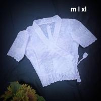 ราคา เสื้อเชิ้ตหรือลูกไม้สีขาวบริสุทธิ์แขนสั้นว้ายซ้ายมา size m l XL พร้อมส่งสินค้างานตรงปกค่ะ (19636188598)