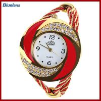 ราคา Bluelans หญิงทองสร้อยข้อมือคริสตัลกำไลนาฬิกา (741464948)