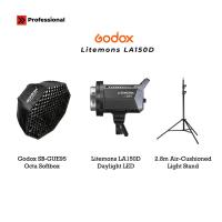 ราคา Godox Litemons LA150D Daylight Professional Light Set ประกอบด้วย LA150D LED Softbox Stand ประกันศูนย์ไทย 3 ปี (15066922938)