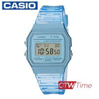 ราคา Casio Standard นาฬิกาข้อมือผู้ชาย ผู้หญิง สายเรซิ่น รุ่น F 91WS 2DF สีฟ้า (2939270099)