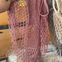 ราคา ถุงผ้าตาข่าย ถุงตาข่ายรักษ์โลก หูหิ้วสั้น หูหิ้วยาว กระเป๋าไปทะเล ถุงตาข่าย (11750872316)