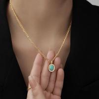 ราคา สร้อยกระดูกไหปลาร้า18K จี้หินทางช้างเผือกทำจากเหล็กไทเทเนียมทรงรีสร้อยทอง (20848919963)