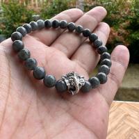 ราคา 7JA DGY2001 1K สร้อยข้อมือหยกดำ เนื้อแก้ว ชาร์มองค์พ่อพระพิฆเนศ เนื้อเงินแท้ หยกพม่าแท้ หยกดำ กลมประมาณ 7 มิล กำไลหยกดำ (20451427696)