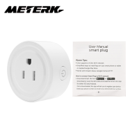 ราคา เต้าไวไฟไร้สายปลั๊ก Wi Fi อัจฉริยะ Meterk แอปรีโมทคอนโทรลฟังก์ชั่นกำหนดการควบคุมด้วยเสียง10A เต้าเสียบปลั๊กไฟติดผนังอัจฉริยะสีขาว ปลั๊ก USAC 100 240V (18379810568)