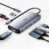ราคา SSK SC217 8K HDMI HUB Dual 4K HDMI USB C Docking Station with HDMI USB Ports Displayport 100W PD Charging USB HUB (21281252979)