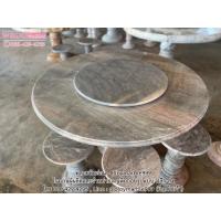 ราคา สุดคุ้ม ส่งฟรี โต๊ะกินข้าวหินอ่อนแบบกลม 130ซม เก้าอี้หินอ่อน6 8ตัว จานหมุน หินอ่อนสีเทา หินแท้100 (20069278781)