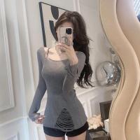 ราคา Molisa Fashion เสื้อครอป เสื้อยืด ชุดเซ็ทผู้หญิง สบายๆ สไตล์ คลาสสิค ล้ำสมัย WTX23936DC 39Z230928 (20532147069)