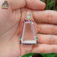 ราคา กรอบพระผงสุพรรณ กรอบพระเงินผสมลงยา กว้าง2 0 สูง3 0ซม ขนาดจอกระจก (19859890163)