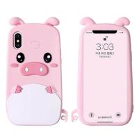 ราคา 3D การ์ตูนน่ารักสีชมพู QQ หมูนุ่มซิลิโคนโทรศัพท์เคสสำหรับไอโฟน 11 Pro XS MAX XR สำหรับ Apple iPhone 4 4S 5 SE 5S iPhone 6Plus 6S 7 8 PLUS Case (717634710)