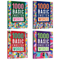 ราคา 4 books set 1000 Basic English words learning Level 1 4 Primary School Common Dictionary Textbook Workbook books for kids (21015810937)