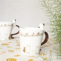 ราคา แก้วเซรามิคลายแมวเกาะแก้ว แก้วน้ำ แก้วกาแฟ แก้วมัค แก้วเซรามิค แก้วกาแฟน่ารัก แก้วลายแมวและโน้ตดนตรี (13682419404)