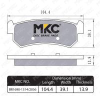 ราคา ผ้าเบรคหน้า หลัง CHEVROLET OPTRA เชฟโรเลต ออฟต้า 1 61 8 ปี 2003 2012 ผ้าเบรค MKC (15462141421)