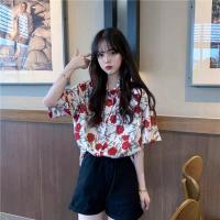 ราคา เสื้อเชิ้ตแขนสั้น เสื้อเชิ้ตพิมพ์ลายดอกไม้สีแดง เสื้อใส่ไปเที่ยวทะเลสวยๆ เสื้อผ้าแฟชั่นเกาหลีมาใหม (21194095136)