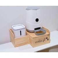 ราคา C3 โต๊ะอาหารสัตว์เลี้ยง ที่วางน้ำพุ เครื่องให้อาหารอัตโนมัติ สำหรับสัตว์เลี้ยง แมว สุนัข แบบยกสูง 15 cm ไม้เกรดA แข็งแรง (20759282441)