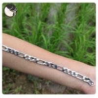 ราคา สร้อยข้อมือเลสแท้ ยาว 20 cm สร้อยสแตนเลสแท้ ไม่ลอก ไม่ดำ สร้อยข้อมือแฟชั่น (20184592633)