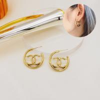 ราคา WFH ต่างหูผู้หญิง ต่างหูแบรนด์เนม ชาแนล ต่างหูเรียบหรู สีทอง สีเงิน FE164 (17950738012)