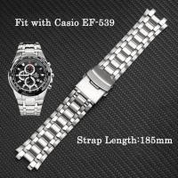 ราคา สแตนเลสสตีลสายนาฬิกาข้อมือสำหรับ Casio EF 539 544 550 527 530 534 Series นาฬิกาข้อมือผู้ชายสายรัดข้อมือนาฬิกากําไลอุปกรณ์เสริม (19833782413)