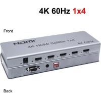 ราคา 4K60Hz HDMI 2 0 1X8 Splitter 1 IN To 2 4 6 8 Out 1x 8ตัวแยก HDMI ตัวแปลงวิดีโอ1080P 3D RS232 EDID สำหรับ PS3 4ชิ้น DVD ไปยังทีวี (19707975449)