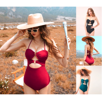 ราคา แฟชั่นเกาหลีผู้หญิง บิกินี่ Bikini เซ็กซี่ ผ้าเนื้อดี วันพีซ ถอดสายได้ 2708 (14199610272)