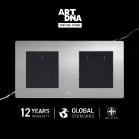ราคา ART DNA รุ่น A77 ชุดสวิทซ์ LED Switch LED 2 GANG 1 Way Switch LED 2 GANG 1 Way สีสแตนเลส ปลั๊กไฟโมเดิร์น ปลั๊กไฟสวยๆ สวิทซ์ สวยๆ switch design (767022468)