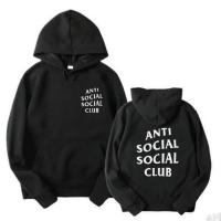 ราคา ผู้ชาย hoodie Hip hop Style Hoodie Anti Social Club Assc teenager Hoodie Sweatshirt Fashion Outwear (19758081455)