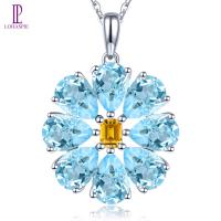 ราคา Lohaspie เครื่องประดับ6 5กะรัตแท้จี้925เงินสเตอร์ลิงท้องฟ้าสีฟ้าธรรมชาติบุษราคัมจี้สีเหลืองมะนาวหินซิตรินจี้โทแพซแท้สำหรับผู้หญิงเครื่องประดับ925 (21130914946)