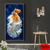 ราคา ภาพวาดผ้าใบ รูปปลา ขนาด 50x70CM ภาพวาดลายปลา ภาพวาดติดผนัง ภาพติดผนัง ภาพตกแต่งบ้าน (19077925654)