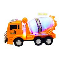 ราคา รถก่อสร้างของเล่น รถเทปูน รถโม่ปูน รถชนถอย ใส่ถ่าน มีเสียงมีไฟ สีสันสดใส สำหรับน้องผู้ชาย งานดีมากต่ะ (723188051)