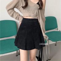 ราคา กระโปรง 286 กระโปรงลูกฟูก ทรงเทนนิส กระโปรงลูกฟูกเอวสูง เอวฟรีไซส์ ผู้หญิง สีเขียว สีกากี สีดำ สีครีม (11263961230)