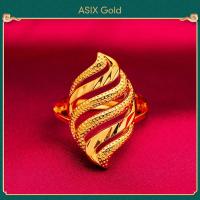 ราคา ASIX GOLD แหวนทองแท้ แหวนทอง ทอง 24K 999 ไม่ดำ ไม่ลอก สไตล์คลาสสิก รวย อินเทรนด์ ขนาดใหญ่ (12322971069)