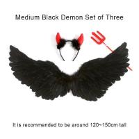 ราคา Pickmine 2022ใหม่ฮาโลวีนเอลฟ์ขนปีกอุปกรณ์ประกอบฉากประสิทธิภาพผู้ใหญ่เด็กปีศาจ ปีกนางฟ้าH Airbandตรีศูล คันมายากลเครื่องแต่งกายคอสเพลย์ (15719186514)