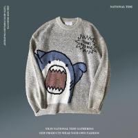 ราคา ASRV เสื้อกันหนาว ผช เสื้อกันหนาว ผู้ชาย สเวตเตอร์ชาย sweaters for men เสื้อสเวตเตอร์ถักแบบแฟชั่นของผู้ชายเสื้อลายการ์ตูนปลาฉลามฤดูใบไม้ร่วงและฤดูหนาวคอกลมทรงหลวมสำหรับคู่รักญี่ปุ่น (10368652388)