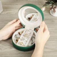 ราคา กล่องเครื่องประดับแฮนด์เมดหนังแท้ความจุสูงพร้อมกล่องจัดเก็บเครื่องประดับกระจกซิปจัดระเบียบแบบกล่องเครื่องประดับเดินทางกำมะหยี่แบบพกพา (20430020581)