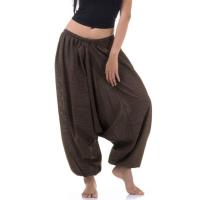 ราคา กางเกงแม้วผ้าฝ้าย กางเกงขาจั๊ม กางเกงอลาดิน กางเกงฮาเร็ม กางเกงแขก กางเกงแม้ว กางเกงม้ง Natural Cotton Aladin Harem Genie Pants (690288)