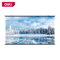 ราคา Deli จอผ้าโปรเจคเตอร์ โปรเจคเตอร์พับได้ แขวนติดผนัง 100 นิ้ว รับภาพ 4K ผ้าฉายหนัง จอฉายรับภาพ พกพาสะดวก ไม่ม้วนงอง่าย Projector Screen (20979800124)