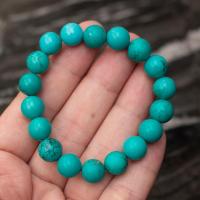 ราคา กำไลข้อหินเทอร์คอยซ์ หรือ พลอยสีขี้นกการเวก Turquoise ขนาด 10 มิล พลอยแท้จากประเทศทิเบต (12773625716)