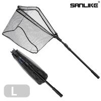 ราคา SANLIKE ชุดตาข่ายที่ตักปลาตกข่ายสำหรับตกปลาแบบพกพาตาข่ายไนล่อนเคลือบยางยืดหดได้แบบท่ออลูมิเนียมหรือด้ามไฟเบอร์กลาส (19285076245)