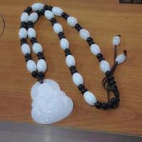 ราคา สร้อยคอพระพุทธรูปหยกหยกขาวเลียนแบบจี้สร้อยคอเคลือบเจ้าแม่กวนอิมสำหรับผู้ชายและผู้หญิง Dia360 (20419150498)