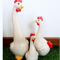 ราคา ตุ๊กตาแต่งสวน ตุ๊กตาปูนปั้น ปูนปั้นแต่งสวน ตุ๊กตาปูนปั้นแต่งสวน เซรามิก แต่งสวนหน้าบ้าน ตุ๊กตาเซรามิค รุ่นไก่คอยาว 3 ตัว (12554145449)