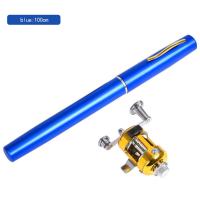 ราคา GIO Store คันเบ็ดปากกา รอกเบส สำหรับงานตกปลาเล็ก Pocket Telescopic Mini Fishing Pole ปากการูปร่างพับคันเบ็ดด้วย Reel Wheel (18508894615)